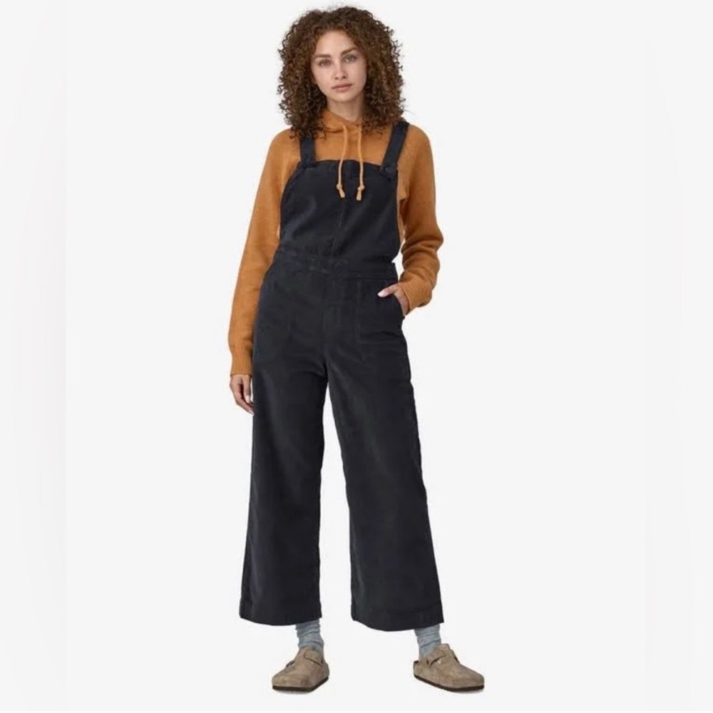 Patagonia Stand Up Corduroy Charcoal Black Overalls Size 6